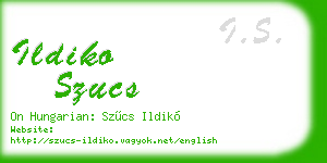 ildiko szucs business card